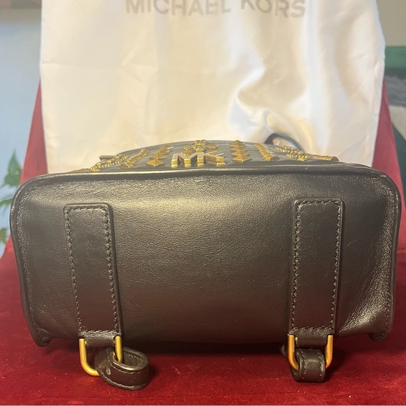 Michael Kors Black Backpack with Gold Details - Picture 7 of 11